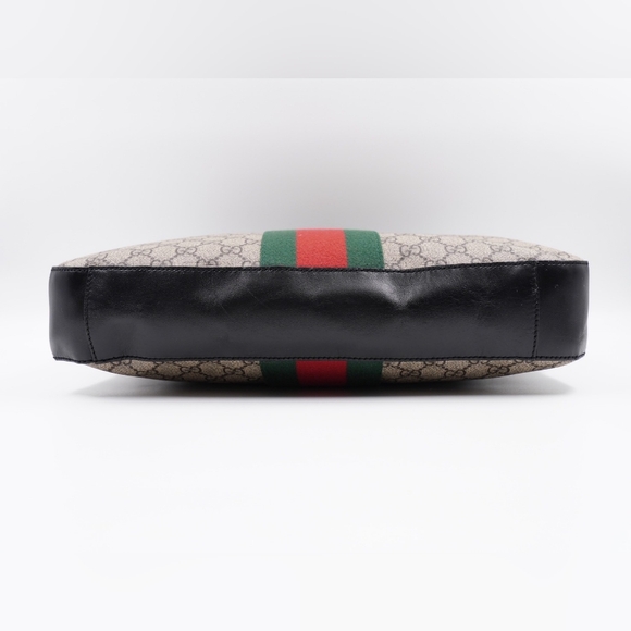 BZ48 💚Gucci GG Supreme Coated canvas web briefcase  - Picture 14 of 16